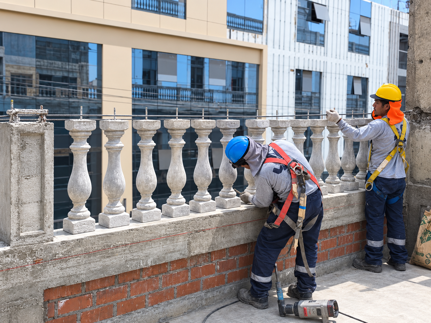 Instalación de Balaustres de Concreto